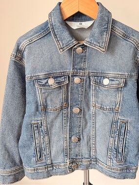 H&M Light Blue Denim Jean Jacket for Kids Size 6